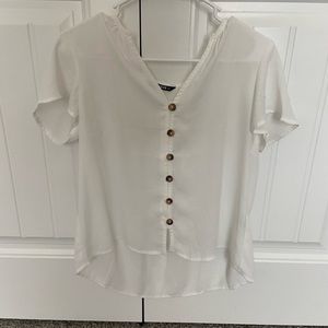Button brown blouse
